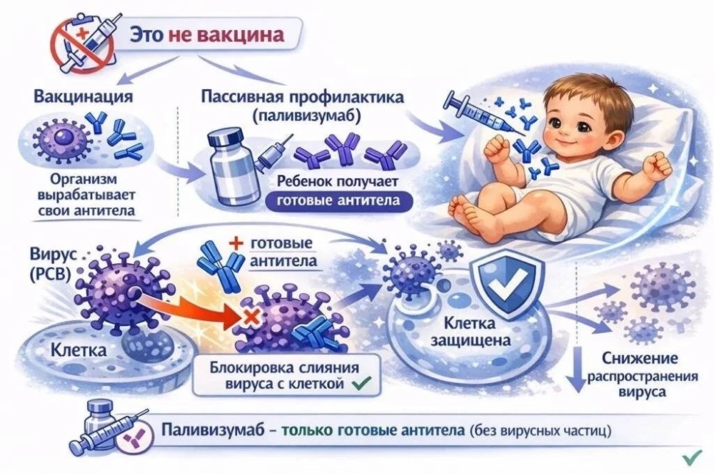 Пассивная иммунизация от РС-вирусной инфекции в РКПЦ